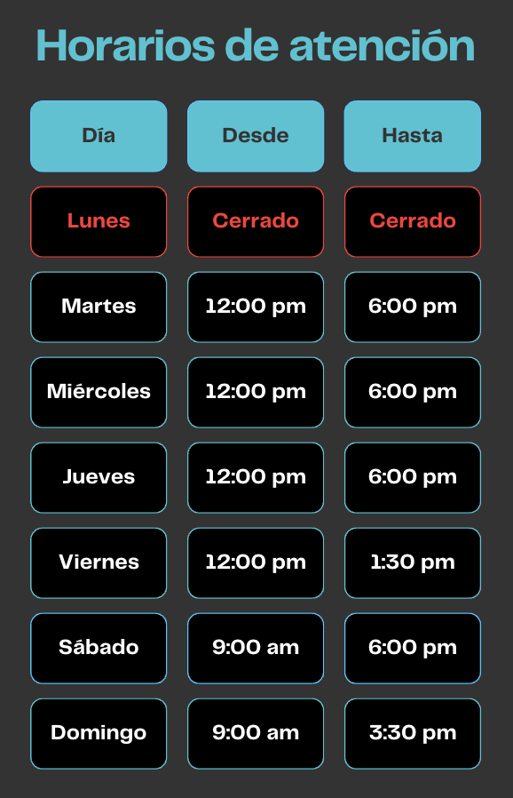 Horarios de Atención GES